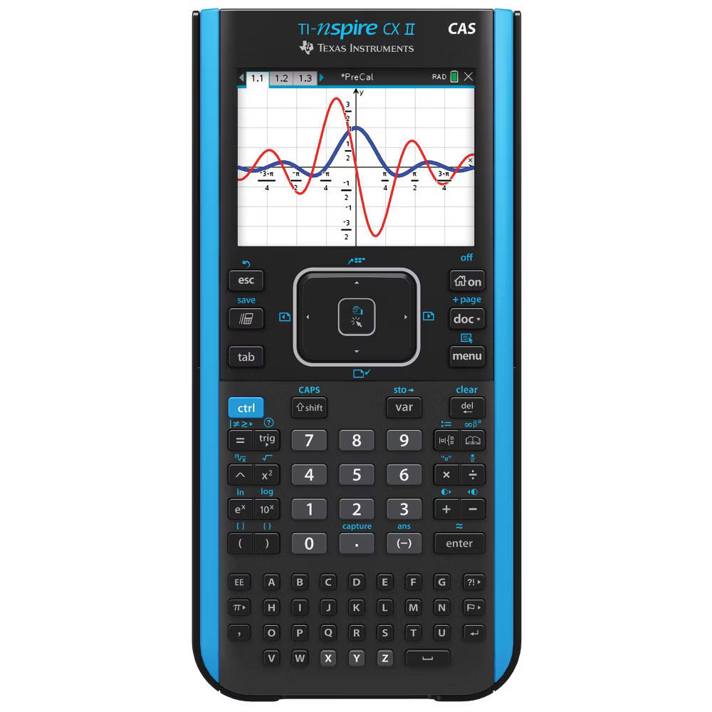 Texas Instruments Nspire CX II CAS Graphing Calculator – Black: 64MB Storage,