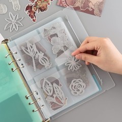 BAOFALI 40 Pages/2Set A5 6 Ring Clear Stamps Storage Embossing Folder Storage…