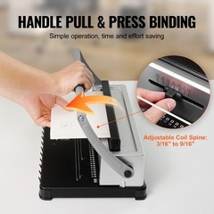 VEVOR Coil Spiral Binding Machine Manual Book Maker 34 Holes Letter Size A4 A5
