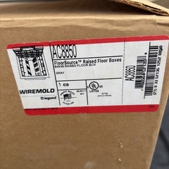 Wiremold Floor Box AC8850 Legrand Raised Floor-Computer Floor 8x8x5 Gray