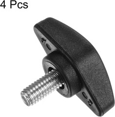 4Pcs Tee Wing Knobs Thumb Screws M6 X 12Mm Standard Male Thread Plastic T Knobs