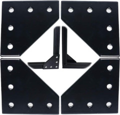 10Pcs 2020 Corner Bracket Plate Anodised L Shape 5 Hole 90 Degree outside Joinin