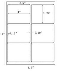 6 Label Per Sheet 4″ x 3.3″ Premium Address Shipping Labels Self Adhesive InkJet