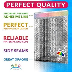 250 Metallic Bubble Mailers 6.5×10.5 DVD Size Silver Padded Envelopes
