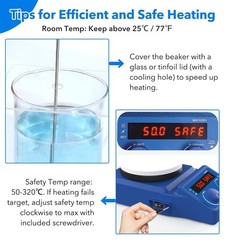 5 Inch Magnetic Stirrer Hotplate 100-1500RPM with Temp Probe Sensor Lab Stirrer