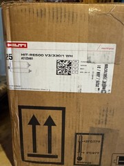 Case of 25 Hilti adh RE500-V3 330m1 Injectable Epoxy Mortar 11.1 oz Exp 1/31/26