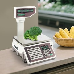 Commercial Digital Price Computing Scale with Thermal Label Printer Supermarket