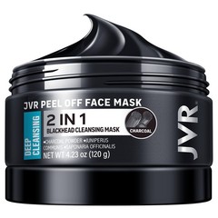 JVR Peel Off Face Mask, Blackhead 4.23 Fl Oz (Pack of 1), Black Mask 4.23oz