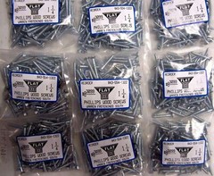 600 Phillips Flat Head Wood Screws Zinc Plated #8-#12 Assortment Kit