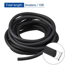 Solid Rubber Cord 10ft 6mm(1/4″) Dia Matte Black Rubber Cord