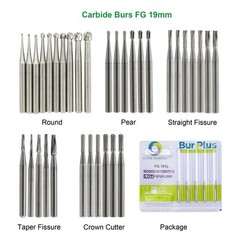 Wave Dental Carbide Bur FG Diamond Burs Football Pear Round End Taper High Speed