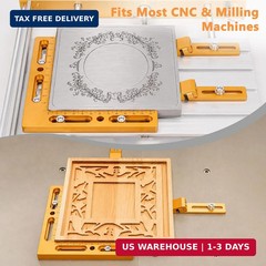 Fuzqq CNC Positioning Side Clamps, Aluminum Low Profile Vise for CNC Router Mach