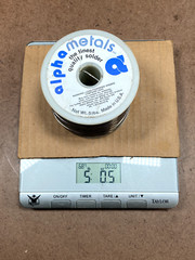 5 lbs Roll Rosin Solder | ALPHA Reliacore 15 Solder ~ 63Sn / 37Pb / Dia. .062