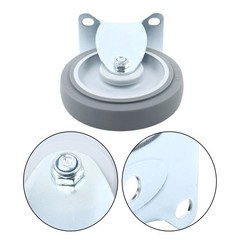 4 Pieces 1400 Pounds Heavy Duty 5″ Industrial Casters Fixed Rubber Casters Grey