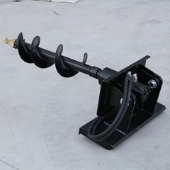 Hydraulic Skid Steer Auger Attachment for Bobcat CAT Kubota Loader Landscaping
