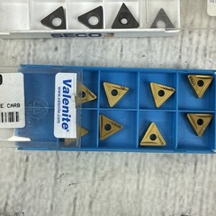 Lot Of 43 Mostly Valenite Carbide Inserts – Various Sizes – See Pics