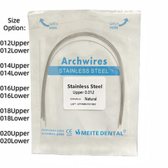 Dental Ortho Arch Wire NiTi Stainless Steel Ovoid/Natural Round Rectangular Wire