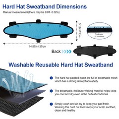 Hard Hat and Safety Helmet Sweatband Fit Most Hard Hats and Safety Helmets