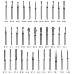 100 Types Dental FG Diamond Burs For High Speed Handpiece Friction Grip CE