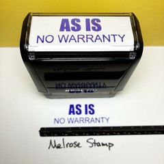 As Is No Warranty Rubber Stamp Purple Ink Self Inking Ideal 4913