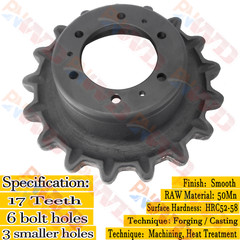2PCs Drive Sprocket 17 Tooth For Bobcat T200 T250 T870 T300 T630 T650 T770 T750