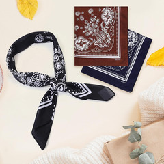 100% Cotton 35″ X 35″ Large Head Scarf for Women‘S Hair, 3 Pcs Versatile Square