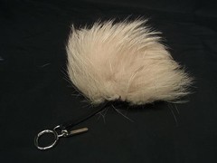 FENDI Bag Bug’s Monster Fur Keychain Keyring Charm Beige X Multicolor Fm3138
