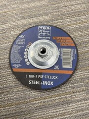 PFERD Grinding Wheel – E 180-7/61006 – PSF Steelox – 7″x1/4″x7/8″ – 8,500 RPM