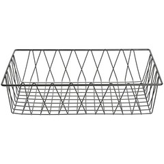 HUBERT® Wire Basket Nickel Powder-Coated Steel – 18″L x 12″W x 4″H