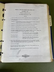 lot of 40 + vintage Briggs & Stratton Illustrated Parts List Manuals & Binder