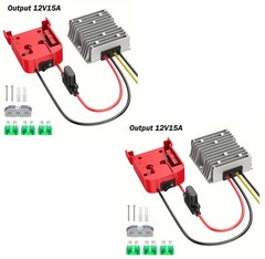 2pack DC 18V to 12V 15A Step DownConverter Compatible with Milwaukee 18V Battery