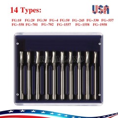 10-100Pcs Dental Carbide Burs for High Speed Handpiece Round Cone Bur Diamond FG