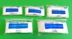 500 Zippit Bags 5 Small Assorted Sizes 100 Each Clear 2mil Reloc Zip Seal Baggie