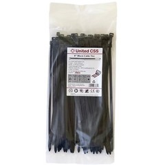 Cable Zip Ties 8inch 12inch Black by United CSS