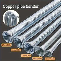 5pcs ≈21cm Spring Bending Tube Pipe Bender 1/4″ 5/16″ 3/8″ 1/2″ 5/8″ Silver Set