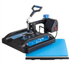 5 in 1 Heat Press Machine 15″x12″ Swing Away Digital Transfer T-Shirt Mug Hat