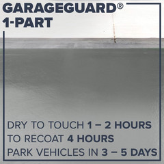 Garageguard 1-Part Concrete & Garage Floor Paint Knight Gray, Gallon