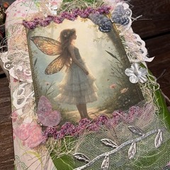 Fairy Junk Journal Silver Pink Boho Woodland Grungy Softcover 3 Signatures