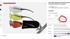 Titus Safety Glasses Shooting Eyewear Motorcycle Protection ANSI Z87 Compliant