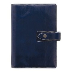Filofax Malden Organizer Personal Size Navy – Tactile Full Grain Buffalo Leat…