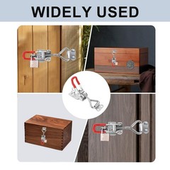 4 PCS 4001 Toggle Latch Clamp with Lock Hole, 304 Stainless Steel Draw Latche…