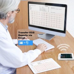 NEW 6/12-lead Electrocardiograph ECG EKG Machine + Glasgow ECG Interpretation