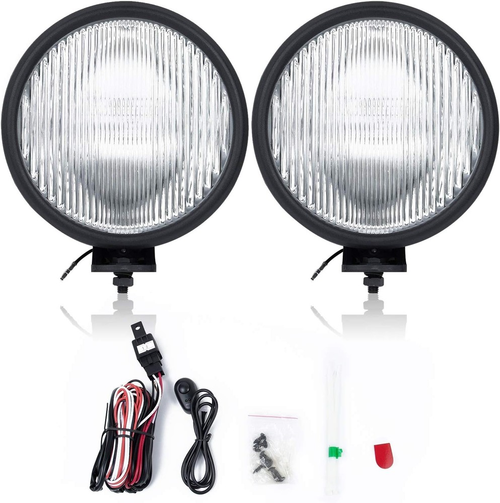 FL7091 Fit for 1997-2006 Wrangler tj off-road Pair Front Fog Lights Lens Bumper