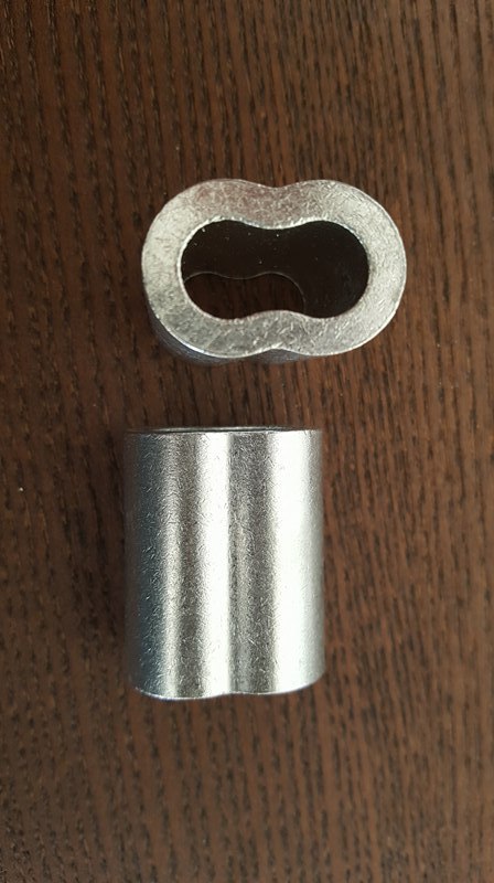 Aluminum Swage Sleeves for 3/8″ Wire Rope Cable-US Made : 10,25,50,100 & 200 pcs