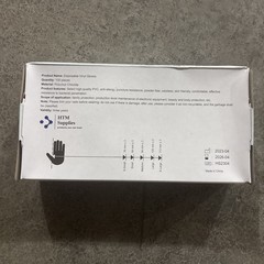 HTM Medical Vinyl Gloves- Size L – 10 Boxes Of 100 Per