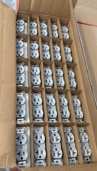 Legrand 5362-GRYBXY Duplex Receptacle, 20 Amp 125V, Gray, Case of 100