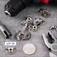 100 PCS Zinc DieCast Washered Wing Nuts 1/4″20 Thread Fastener Hardware