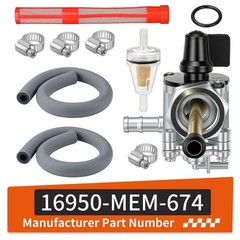 Fuel Valve Switch Petcock W/Lines + Fuel Filter For Honda VTX 1300 VTX1300 C/…