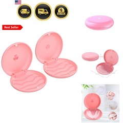2 Pack s,Solid Orthodontic Pink