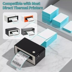100/500/1000 4×6 Fanfold Direct Thermal Shipping Labels for Zebra Rollo US